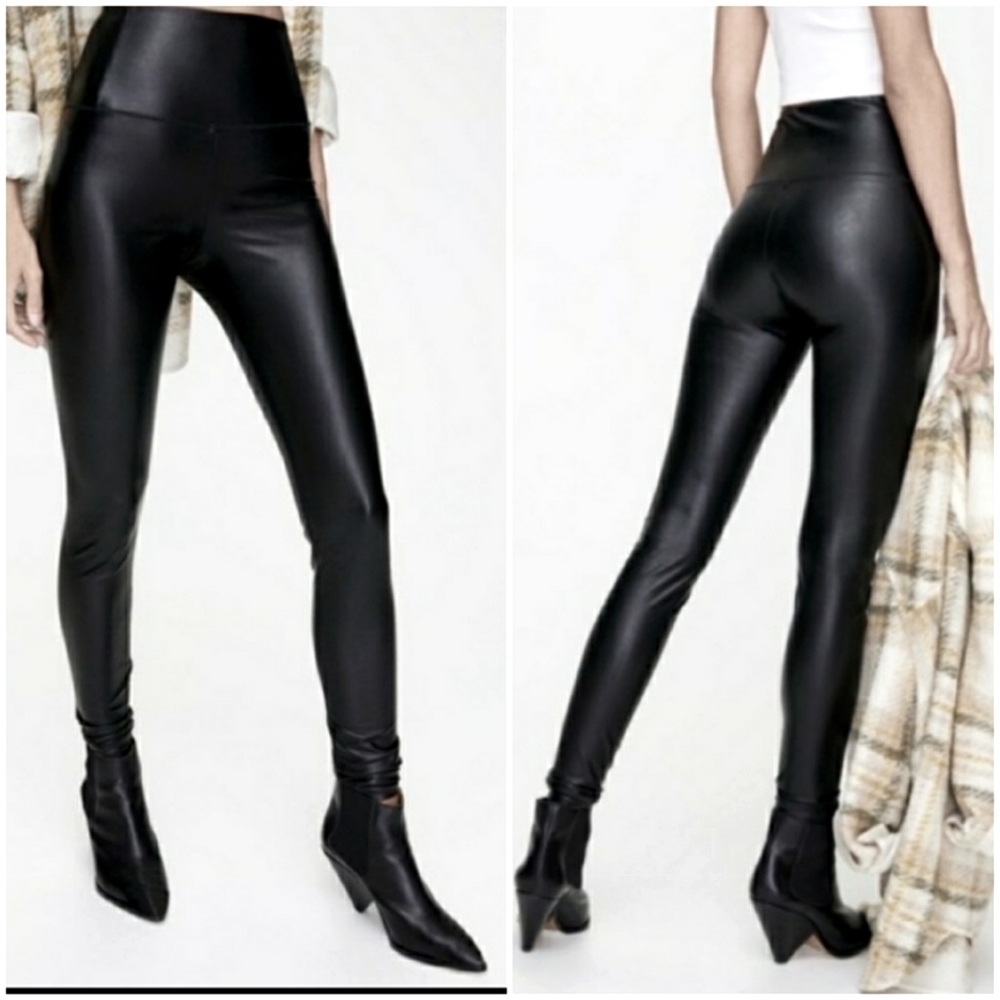 WILFRED Free Faux Leather Daria High Waisted Leggings Black, Size XS
